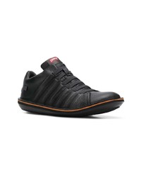 schwarze Leder niedrige Sneakers von Camper