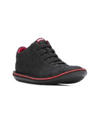 schwarze Leder niedrige Sneakers von Camper