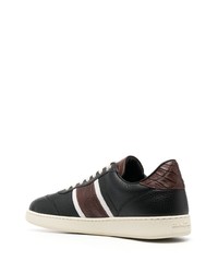 schwarze Leder niedrige Sneakers von Ferragamo