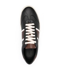 schwarze Leder niedrige Sneakers von Ferragamo