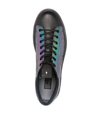 schwarze Leder niedrige Sneakers von Cesare Paciotti