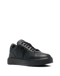 schwarze Leder niedrige Sneakers von Baldinini