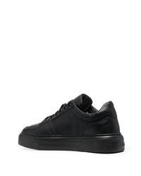 schwarze Leder niedrige Sneakers von Baldinini