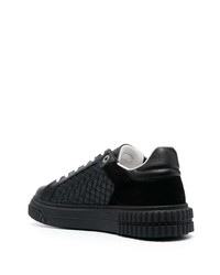 schwarze Leder niedrige Sneakers von Baldinini