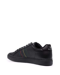 schwarze Leder niedrige Sneakers von PS Paul Smith