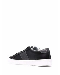 schwarze Leder niedrige Sneakers von PS Paul Smith