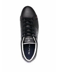 schwarze Leder niedrige Sneakers von PS Paul Smith