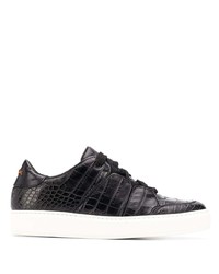 schwarze Leder niedrige Sneakers von Ermenegildo Zegna XXX