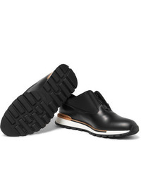 schwarze Leder niedrige Sneakers von Berluti