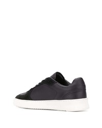 schwarze Leder niedrige Sneakers von Filling Pieces