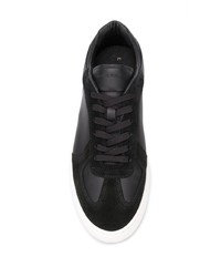 schwarze Leder niedrige Sneakers von Filling Pieces