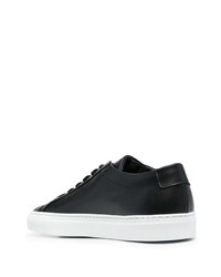 schwarze Leder niedrige Sneakers von Common Projects