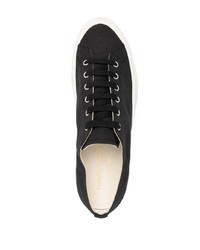 schwarze Leder niedrige Sneakers von Common Projects