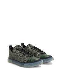 schwarze Leder niedrige Sneakers von Giuseppe Zanotti