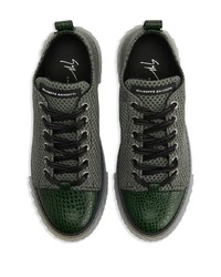 schwarze Leder niedrige Sneakers von Giuseppe Zanotti