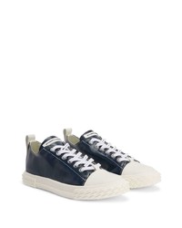 schwarze Leder niedrige Sneakers von Giuseppe Zanotti