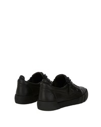 schwarze Leder niedrige Sneakers von Giuseppe Zanotti