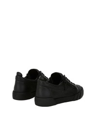 schwarze Leder niedrige Sneakers von Giuseppe Zanotti