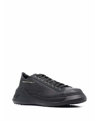 schwarze Leder niedrige Sneakers von Oamc