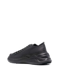 schwarze Leder niedrige Sneakers von Oamc