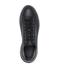 schwarze Leder niedrige Sneakers von Oamc