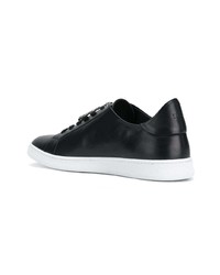 schwarze Leder niedrige Sneakers von Versus