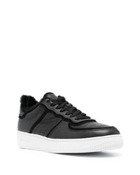 schwarze Leder niedrige Sneakers von Baldinini