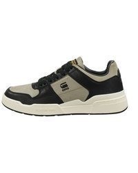 schwarze Leder niedrige Sneakers von G Star