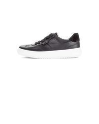 schwarze Leder niedrige Sneakers von Gabor