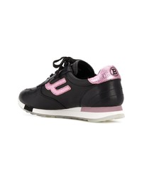 schwarze Leder niedrige Sneakers von Bally