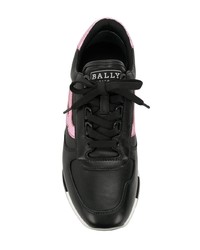 schwarze Leder niedrige Sneakers von Bally