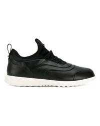 schwarze Leder niedrige Sneakers von Valentino