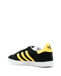 schwarze Leder niedrige Sneakers von adidas