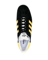 schwarze Leder niedrige Sneakers von adidas