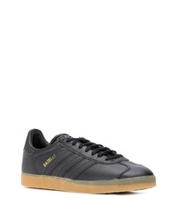 schwarze Leder niedrige Sneakers von adidas