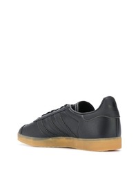 schwarze Leder niedrige Sneakers von adidas