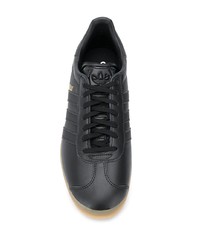 schwarze Leder niedrige Sneakers von adidas