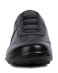 schwarze Leder niedrige Sneakers von Geox