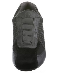 schwarze Leder niedrige Sneakers von Geox