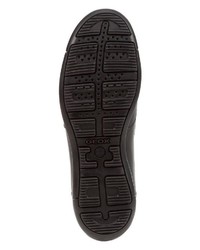 schwarze Leder niedrige Sneakers von Geox