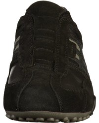 schwarze Leder niedrige Sneakers von Geox