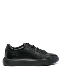 schwarze Leder niedrige Sneakers von Geox