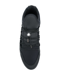 schwarze Leder niedrige Sneakers von Filling Pieces