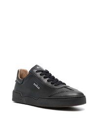 schwarze Leder niedrige Sneakers von Ghoud