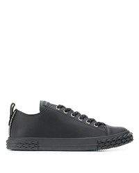 schwarze Leder niedrige Sneakers von Giuseppe Zanotti