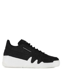 schwarze Leder niedrige Sneakers von Giuseppe Zanotti