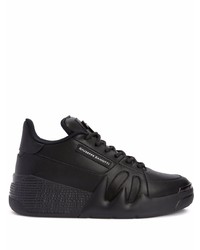 schwarze Leder niedrige Sneakers von Giuseppe Zanotti