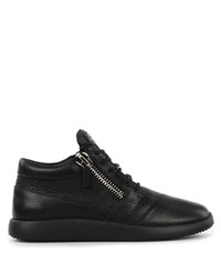 schwarze Leder niedrige Sneakers von Giuseppe Zanotti