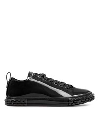 schwarze Leder niedrige Sneakers von Giuseppe Zanotti