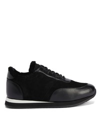 schwarze Leder niedrige Sneakers von Giuseppe Zanotti